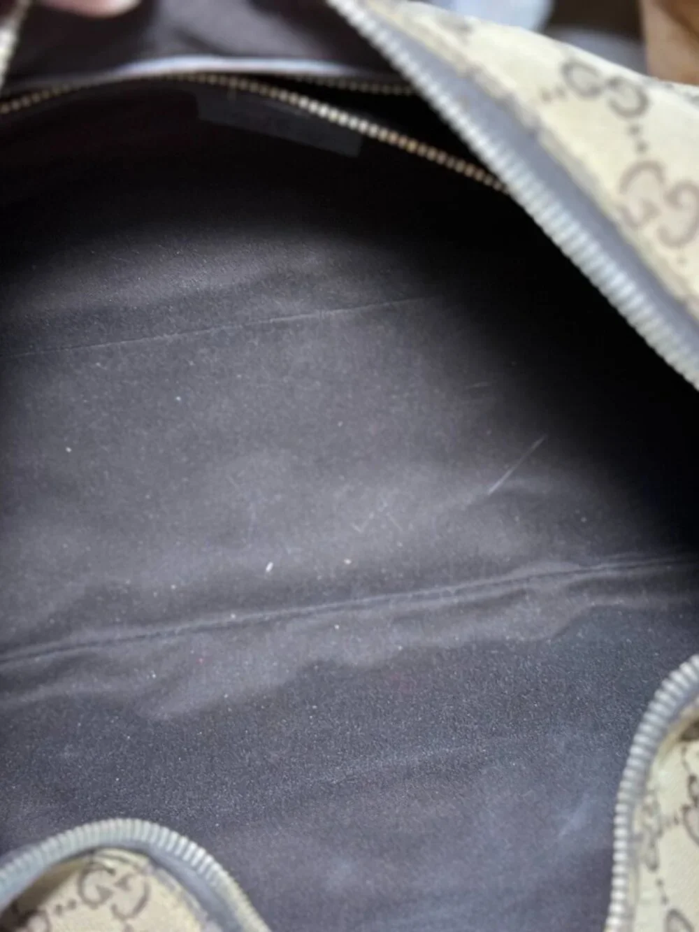 GUCCI VINTAGE GG CANVAS HORSEBIT HOBO BAG